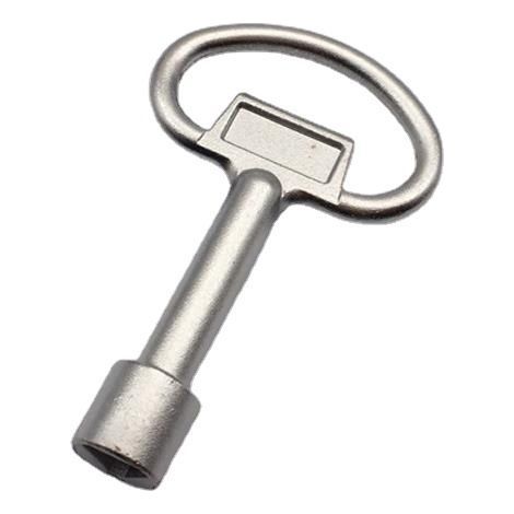 LAOYE Cle Triangle Poubelle Clé Poubelle Jaune Triangulaire Clef Triangle à Douille en Métal pour Compteur Gaz Ascenseurs Armoire Electriques Coffret (1/5)