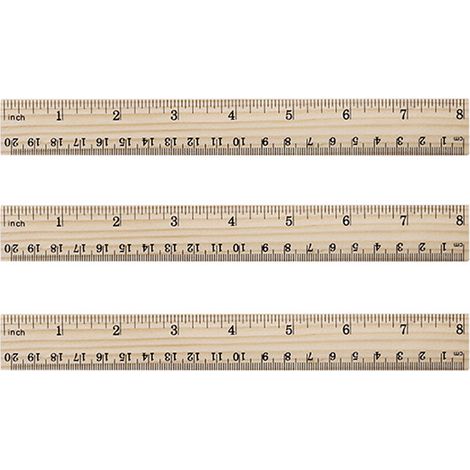 1 Règle en bois, graduations claires, surface lisse, bois durable, pour école, bureau, maison, bricolage (1/5)