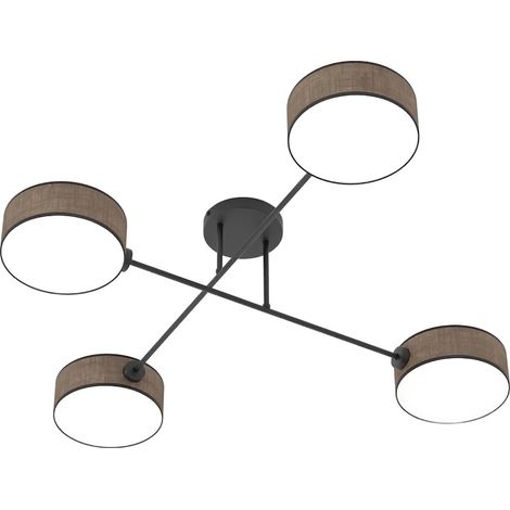 Plafoniera moderna Sputnik nero-bronzo con 4xE14 MAGA Emibig (1/5)