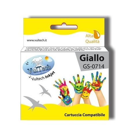 Vultech Cartuccia Compatibile Epson T0714 Giallo