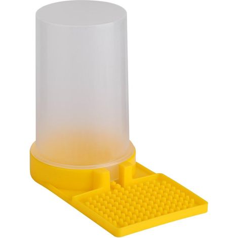 Bienentränke – 1 Stück – Kunststoff – Wasserspender für Bienenstöcke – Imkerei im Freien – Transparent Gelb 7 x 13,2 cm (1/5)