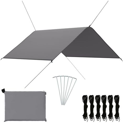 Lona de exterior gris 3x2,85 m (1/5)
