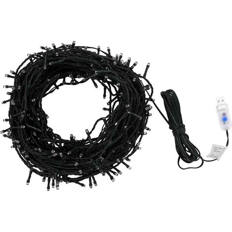 vidaXL Tira de luces 400 LED interior exterior blanco frío 40 m (1/2)