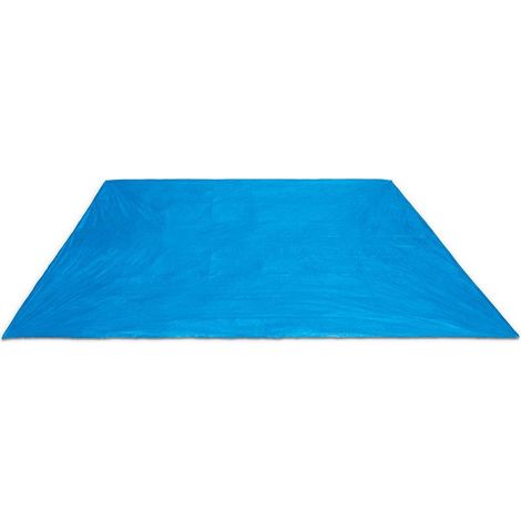 Tapis de sol carré pour piscine 472 x 472 cm – Protection contre débris – Compatible piscines jusqu'à 4,57 m – 100 % polyéthylène (1/5)