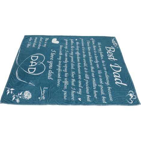 Kuscheldecke fürs Sofa, 150 x 200 cm, Briefumschlag-Motiv für Vatertagsgrüße, weiche Decke, Modell A (1/5)