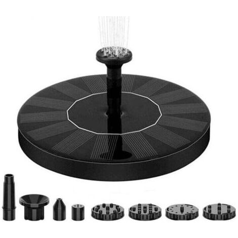 Petite fontaine de bassin solaire avec panneau solaire monocristallin de 1.5 W Décoration flottante de 1 W pour bassin de jardin d'arrière-cour - RWJardin / bassins d'ornement / fontaines pour bassins (1/5)