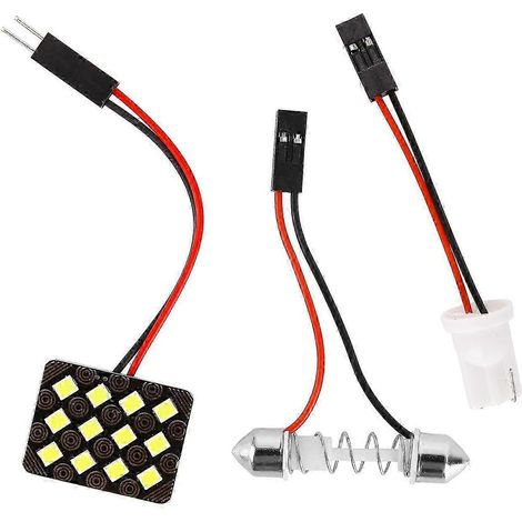 Panneau LED T10 pour voiture, lumière blanche, lampe de lecture universelle pour coffre, plafonnier, ampoule 48/24/12 SMD, 12 V, 5050/3030, intérieur automobile (1/5)