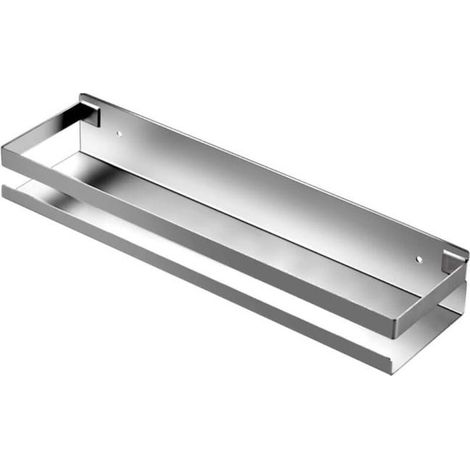 Support de douche adhésif sans perçage - étagère de salle de bain en inox, porte-savon mural, corbeille de douche robuste pour douche (1/4)