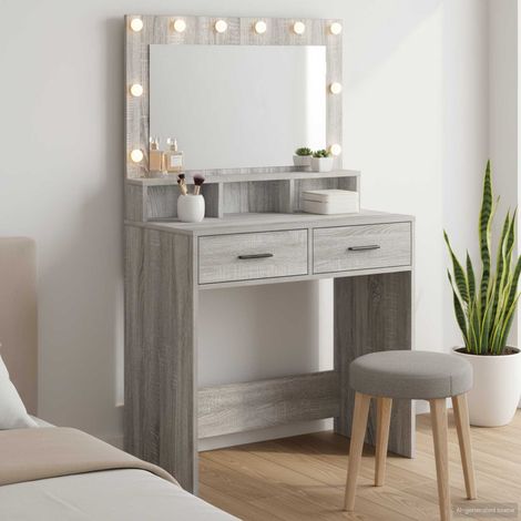 Schminktisch Graues Sonoma 79 x 41 x 135 cm Holzwerkstoff