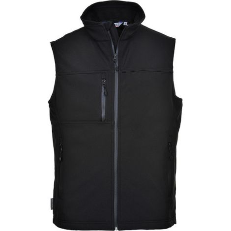 Chaleco de calor Softshell para la lluvia de triple capa TK51 XXXL Negro