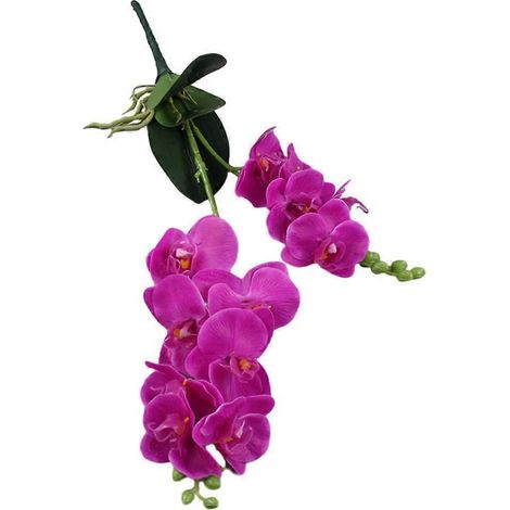 Orchidée papillon artificielle, fleurs en plastiqueviolet (1/5)