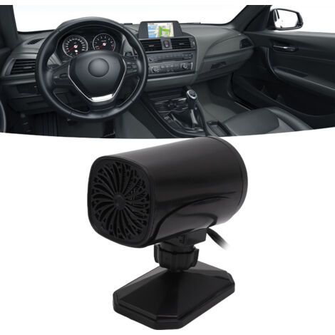 Ventilatore Riscaldamento e Raffreddamento 2-in-1 per Auto 12V - Sbrinatore e Antiappannamento Parabrezza - Portatile, Compattono ed Efficace (Nero)
