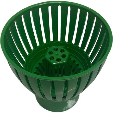 Écumeur de Bassin avec Outil de Collecte des débris et des Feuilles, pour Un Entretien Plus Efficace du Bassin. Panier d'écumeur et Filtre à Poissons, Vert, 50mm (1/5)
