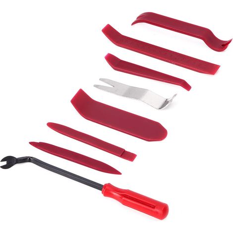 Kit per la rimozione delle finiture interne, strumento di rimozione, leva per pannello cruscotto, area di controllo centrale, 8 pezzi -Crezuo