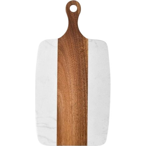 Planche à découper ménager en bois d'acacia marbré, planche à découper pour steak, fromage et fruits (1/5)