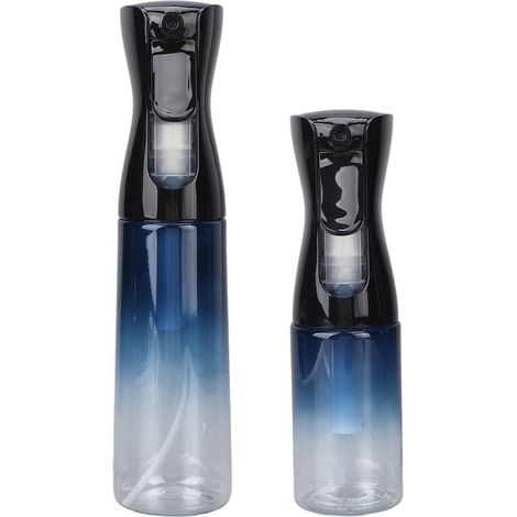 2 pièces Flacon Vaporisateur à Brume Fine pour Cheveux, Remplissable, Dégradé Bleu, 300ml et 200ml (1/5)