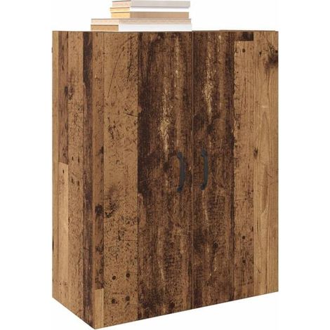 Meuble Mural Rétro en Bois d'Ingénierie, 69,5 x 34 x 90 cm (1/5)