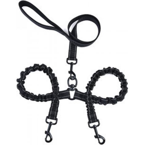Laisse Chien,Laisse Double pour 2 Chiens, Réfléchissante, Dressage et Entrainement, 360º sans Enchevêtrement (1/5)