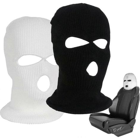 Universeller Auto-Kopfstützenbezug, 2er-Set personalisierte Autositzbezüge mit lustigem Hut, Kopfstützenschutz für den Vordersitz (Halloween), schwarz und weiß