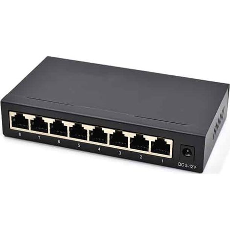 DIPROGRESS DPNS08GM switch di rete Non gestito Gigabit Ethernet (10/100/1000) Nero (1/4)