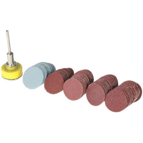 100 Stück Schleifscheiben 25 mm 2,5 cm Schleifbänder 2,5 cm Schleifpads Polieren + 1/8 Zoll Schaft Rotationswerkzeug Schleifscheiben (1/5)