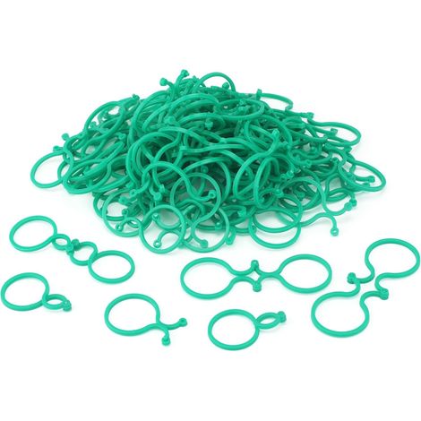 200 clips de soporte para plantas de jardín, reutilizables, de plástico, 4 x 2,5 cm (1/5)
