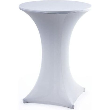 Table à Cocktails Couvre-Table Ronde à Quatre Voies 80×110CM Blanc (1/5)