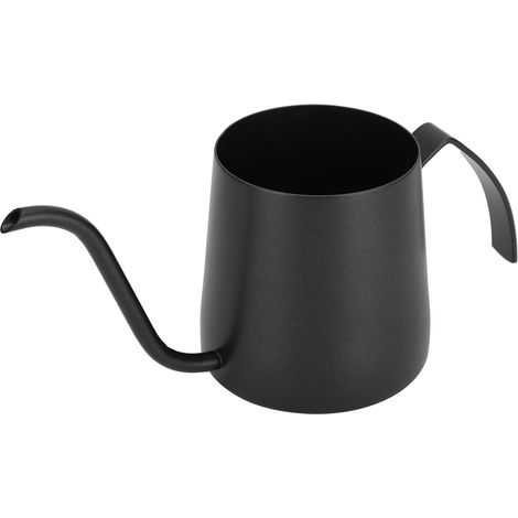 Kaffeekanne/Teekanne aus Edelstahl 304 mit Antihaftbeschichtung und langem Ausguss für Zuhause, Cafés und Coffeeshops (Schwarz, 250 ml) (1/5)