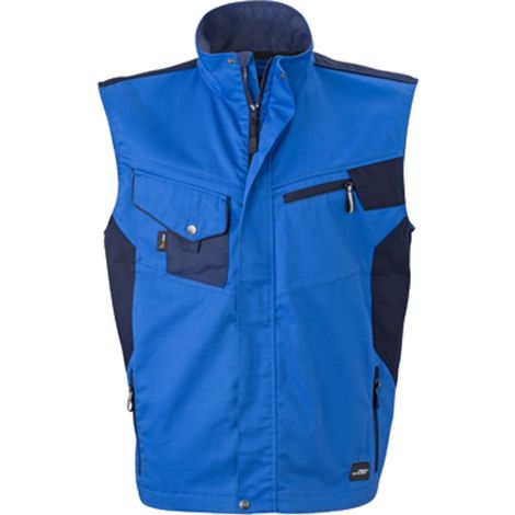 James & Nicholson Workwear Weste JN822 Gr. L royal/navy (1/2)