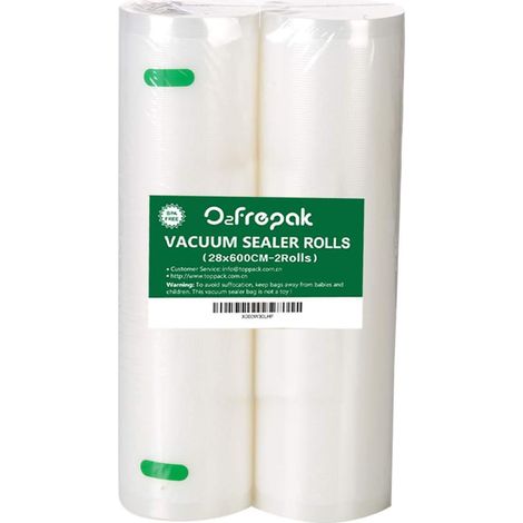 2 Rouleaux Alimentaires Sous Vide 28x600cm Sans BPA LFGB (1/5)