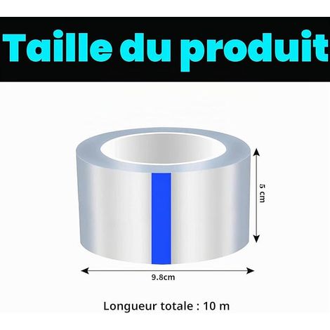 Film de Protection Universel Seuil de Porte Voiture - Transparent - 5CM x 10M - Pour Voiture, Vélo, Moto (1/4)