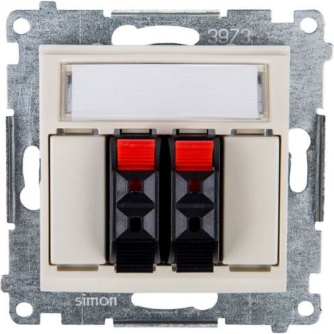 Simon 54 Creme Doppel-Lautsprecherbuchse DGL32.01/41