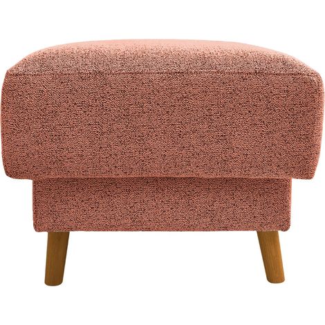 GASPARD - Pouf en tissu bouclette Terracotta 77x62x50 cm