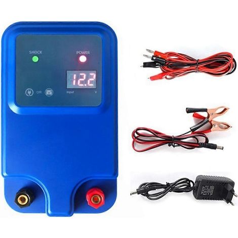 10 km 12 V Elektrozaun für Tiere, Rinder, Schafe, Hühner, Nutztiere, Impulsgerät, Elektro-Schäferzaun (1/5)
