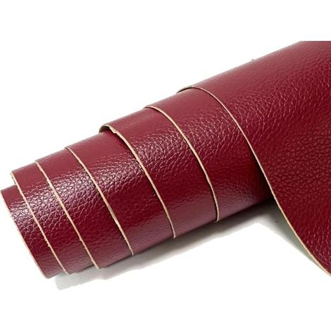 Simili Cuir Autocollant Patch De Réparation En Cuir 35X 137 cm, Ruban Adhésif De Réparation En Cuir, Grands Patchs En Cuir Pour Canapés, Meubles, Chaises(Bordeaux) (1/5)