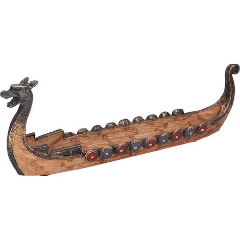 Brûleur d'encens décoratif en résine, porte-clés bateau-dragon, cadeau d'activité (encens non inclus) (1/5)