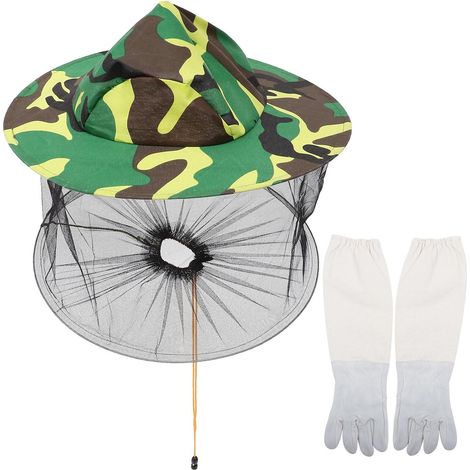 1ensemble Chapeau De Anti-uv Pour Apiculteur Avec Et Respirant Pour Apiculture Et Activités Extérieur Chapeau Camouflage