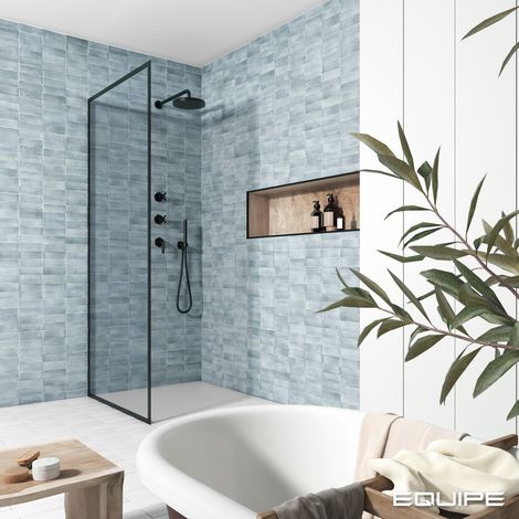 Baguette de finition pour Carrelage mural faïence effet zellige COCO Bullnose Jolly 20x1,2 cm boîte de 4 ml / pas m2 Bleu clair (1/5)