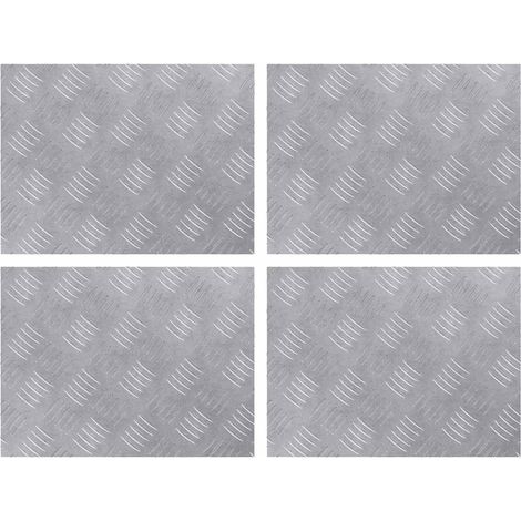 Nez de marche Rectangulaire 4 pcs Argenté 40 x 30 cm Aluminium (1/5)