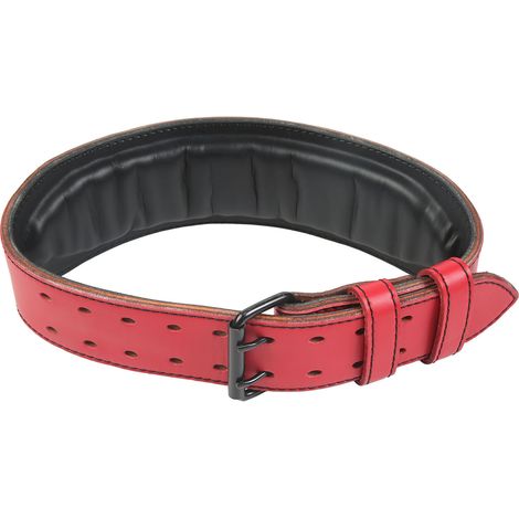 Ceinture d'haltérophilie élargie, soutien lombaire réglable, protection musculation pour hommes et femmes, soulevé de terre, squat, rouge (1/5)