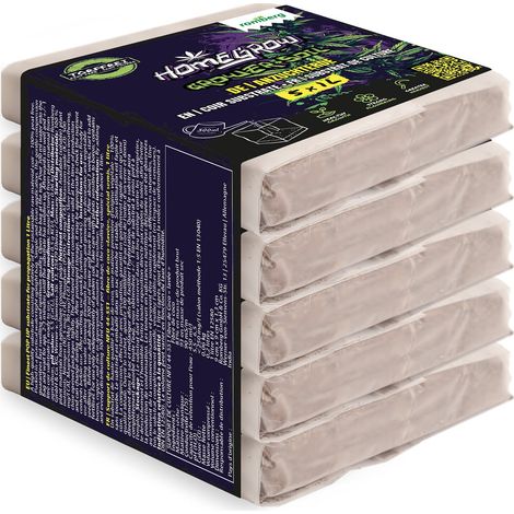 Romberg HOMEGROW GROWER Anzuchtsubstrat 5 x 1 Liter komprimierte Kokosanzuchterde