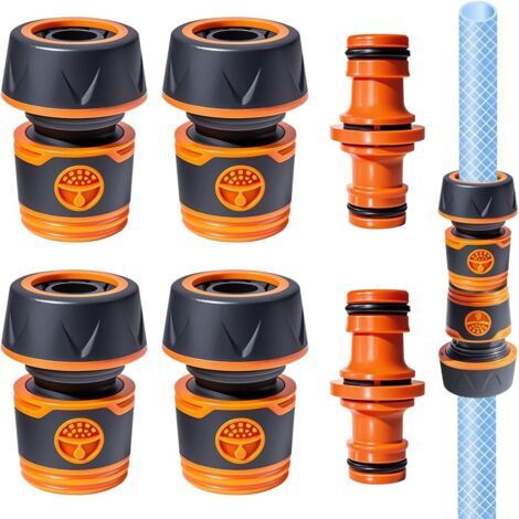 4 Pièces Raccord Tuyau Arrosage, Connecteur 3/4 Pouce Anti-Fuite, ABS pour Jardin (1/5)