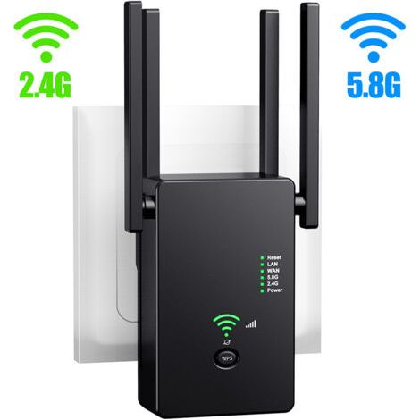 Routeur Wi-Fi sans fil AC1200M, répéteur de signal 5G, amplificateur d'extension à quatre antennes double bande Gigabit (1/4)