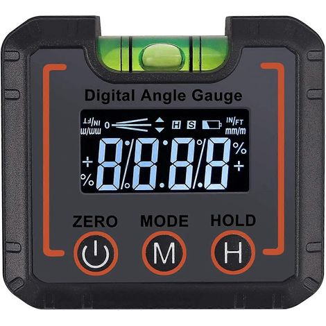 Digitales LCD-Neigungsmessgerät mit horizontaler Libelle, Neigungswinkelmesser und digitalem magnetischem Neigungsmesser