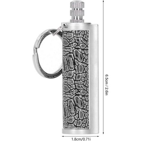 briquet à kérosène en forme d'allumette, briquet étanche pour l'extérieur, porte-clés vintage, gris (1/5)