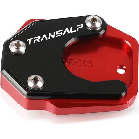 (Logo TRANSALP) Compatible avec Honda XLV 600 650 700 TRANSALP XL600V XL650V XL700V. Béquille latérale CNC, extension de béquille, plaque de support, coussinet maxpower (1/4)