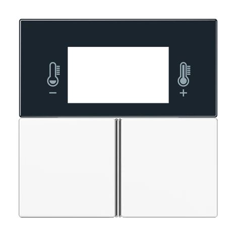 Jung Juego de teclas, F40 Controlador de ambiente, termoplástico, serie LS, blanco alpino LS 4093 TSA WW