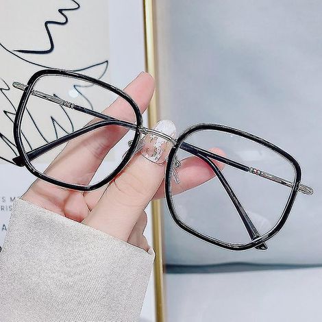 Lunettes anti-lumière bleue, monture élégante et tendance pour la lecture, les jeux et l'ordinateur - Angle de vision de 450° - Noir et argent (1/5)