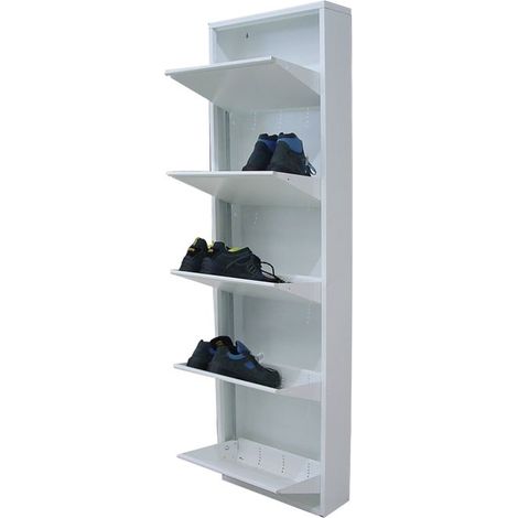 SCARPIERA METALLO 5 ANTE BIANCO L50 P15 H169CM (1/2)