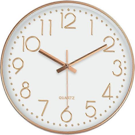 Horloge murale moderne 25 cm (10 pouces) silencieuse, sans tic-tac, à quartz, décorative, à piles, pour salon, bureau à domicile. (1/5)